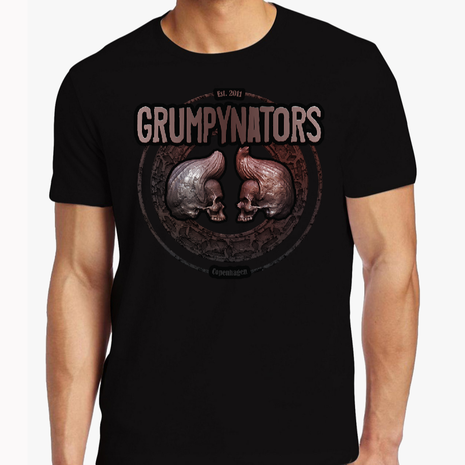 Grumpynators T-shirt - Logo with double skull